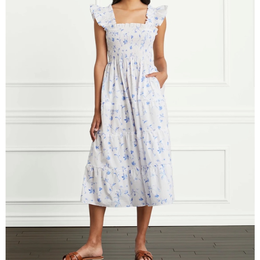 Hill House Ellie Nap Dress in Blue Botanical w/ pockets
